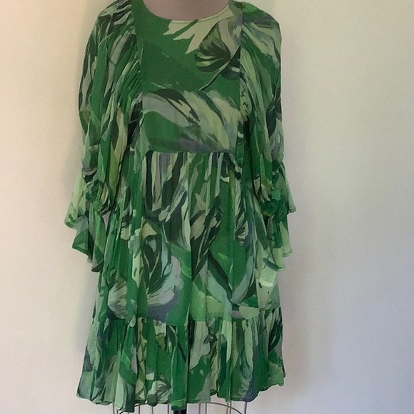 Ted Baker Emerald and Sage Dress - Picture 1 of 5